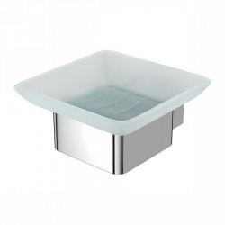 Мыльница с держателем Lemark SMOOTH LINE, хром