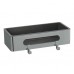 Полка для душа прямая Lemark ШЕЛФ ЛАЙН_SHELF LINE из нерж. стали с крючками, хром/вставка-пластик графит