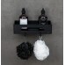 Полка для душа прямая Lemark ШЕЛФ ЛАЙН_SHELF LINE из нерж. стали с крючками, черный/ вставка-пластик черный Полка для душа прямая Lemark ШЕЛФ ЛАЙН_SHELF LINE из нерж. стали с крючками, черный/ вставка-пластик черный