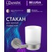 Стакан для ванной Lemark Белуга_Beluga подвесной, сталь, стекло, брашированный никель Стакан для ванной Lemark Белуга_Beluga подвесной, сталь, стекло, брашированный никель