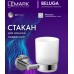 Стакан для ванной Lemark Белуга_Beluga подвесной, сталь, стекло, хром Стакан для ванной Lemark Белуга_Beluga подвесной, сталь, стекло, хром