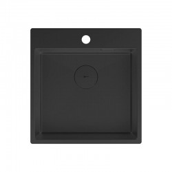 Кухонная мойка Lemark JANGA 490 прямоугольная из нержавеющей стали цвет: Чёрный матовый 9932108