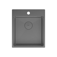 Кухонная мойка Lemark JANGA 440 прямоугольная из нержавеющей стали цвет: Графит 9936103