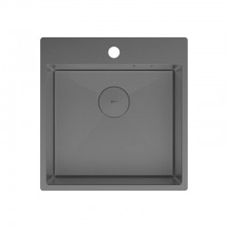 Кухонная мойка Lemark JANGA 490 прямоугольная из нержавеющей стали цвет: Графит 9936107
