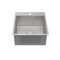 Кухонная мойка Lemark JANGA 440 прямоугольная из нержавеющей стали цвет: Сталь 9937101