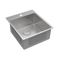 Кухонная мойка Lemark JANGA 440 прямоугольная из нержавеющей стали цвет: Сталь 9937101