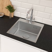 Кухонная мойка Lemark JANGA 440 прямоугольная из нержавеющей стали цвет: Сталь 9937101