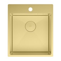 Кухонная мойка Lemark JANGA 440 прямоугольная из нержавеющей стали цвет: светлое золото 9938102