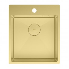 Кухонная мойка Lemark JANGA 440 прямоугольная из нержавеющей стали цвет: светлое золото 9938102