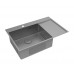 Кухонная мойка Lemark KEZADRA 780L прямоугольная с крылом из нержавеющей стали (чаша СЛЕВА) цвет: Графит 9936151