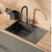 Кухонная мойка Lemark KEZADRA 780L прямоугольная с крылом из нержавеющей стали (чаша СЛЕВА) цвет: Графит 9936151