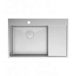 Кухонная мойка Lemark KEZADRA 780L прямоугольная с крылом из нержавеющей стали (чаша СЛЕВА) цвет: Сталь 9937149