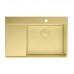 Кухонная мойка Lemark КЕЗАДРА 780П_KEZADRA 780P прямоугольная с крылом из нержавеющей стали (чаша СПРАВА) цвет:  Светлое золото 9938154