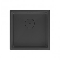 Кухонная мойка Lemark OLANGA 440 прямоугольная из нержавеющей стали цвет: Чёрный матовый 9932124