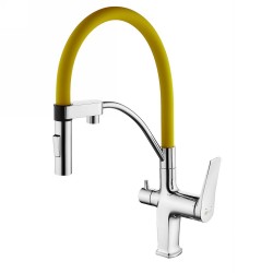 Смеситель для кухни Lemark Comfort (LM3074C-Yellow)