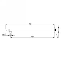 Держатель для верхнего душа Lemark (LM4987CW)